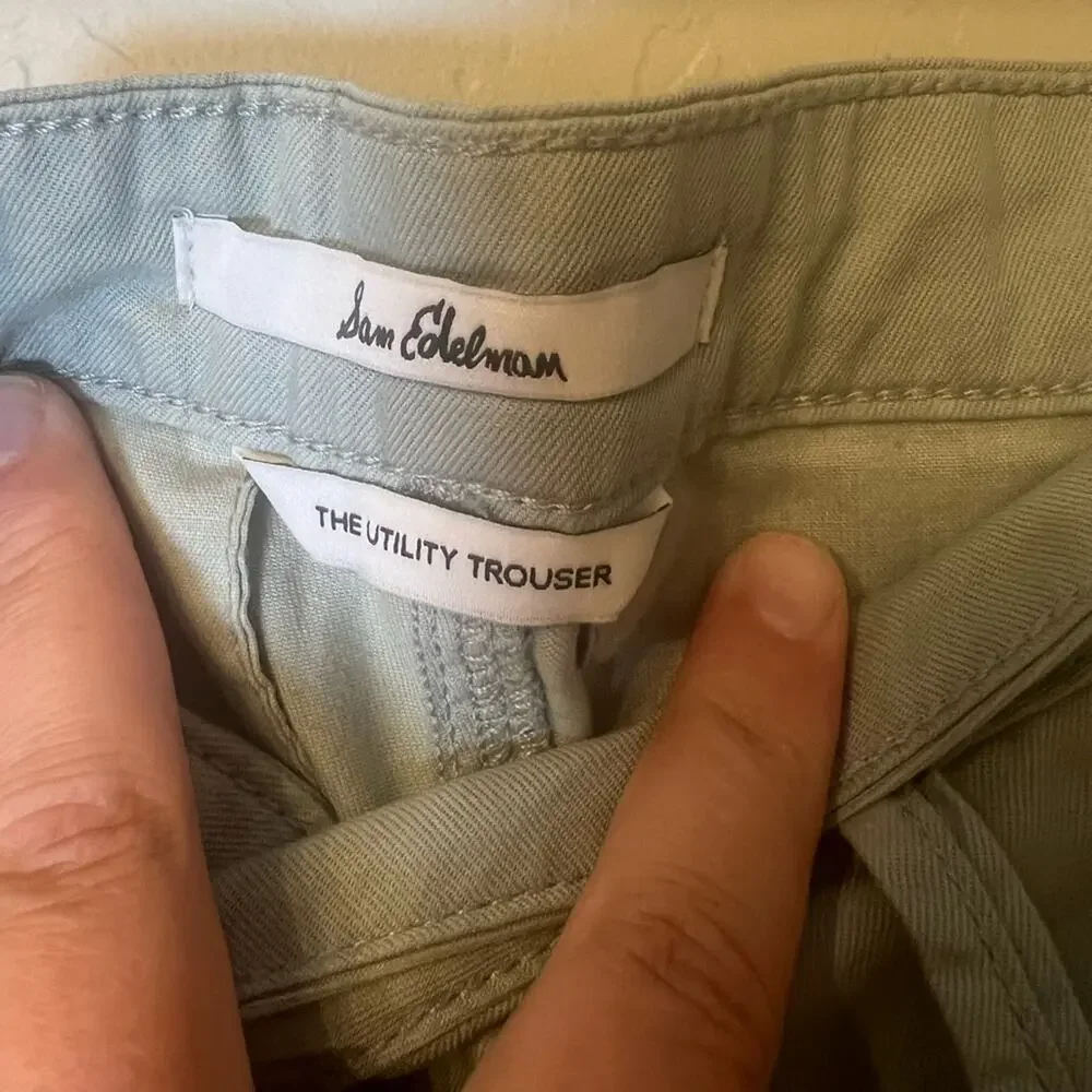 NWT Sam Edelman Women’s Utility Trouser Seafoam Size 14 / 32 - Picture 6 of 9